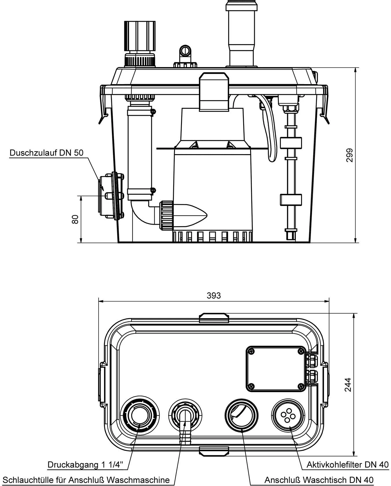 Zehnder Pumpen Schmutzwasser-Hebeanlage 11463 SWH 100, Überflur 2 Zehnder Pumpen Schmutzwasser-Hebeanlage 11463 SWH 100, Überflur – Bild 2