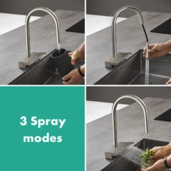 Hansgrohe Aquno Select M81 Küchenarmatur 73831800 Mit Ausziehbrause, 3jet, SBox, Edelstahl Finish -VIEGA Verkäufe hansgrohe Aquno Select M81 Kuechenarmatur 73831800 mit Ausziehbrause 3jet sBox Edelstahl Finish 1