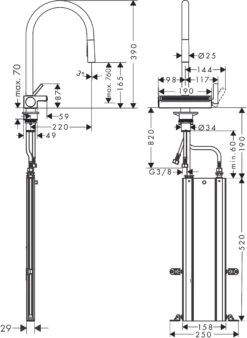 Hansgrohe Aquno Select M81 Küchenarmatur 73831800 Mit Ausziehbrause, 3jet, SBox, Edelstahl Finish -VIEGA Verkäufe hansgrohe Aquno Select M81 Kuechenarmatur 73831800 mit Ausziehbrause 3jet sBox Edelstahl Finish 2