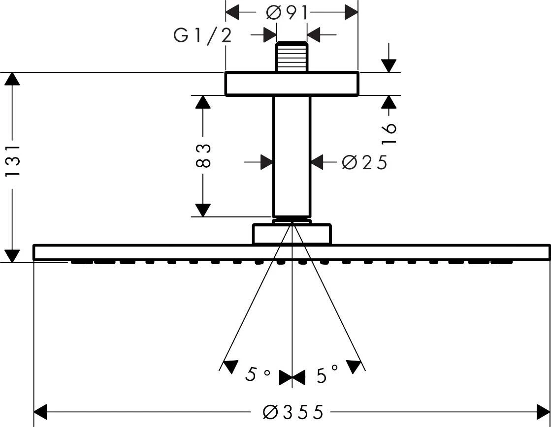 Hansgrohe Axor Kopfbrause 26035310 Mit Deckenanschluss, Brushed Red Gold 2 Hansgrohe Axor Kopfbrause 26035310 Mit Deckenanschluss, Brushed Red Gold – Bild 2