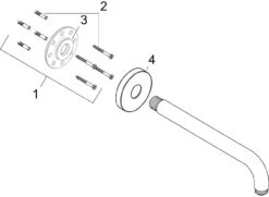 Hansgrohe Brausearm 27409000 DN15, 241mm, Chrom -VIEGA Verkäufe hansgrohe Brausearm 27409000 DN15 241mm chrom 2