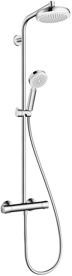 Hansgrohe Crometta 160 1jet Showerpipe 27264400 Weiss-chrom, 17 L/min