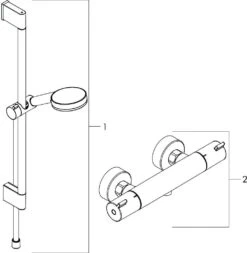 Hansgrohe Crometta Vario Brauseset 27812400 Weiss/chrom, 65 Cm Stange, Ecostat 1001 CL -VIEGA Verkäufe hansgrohe Crometta Vario Brauseset 27812400 weiss chrom 65 cm Stange Ecostat 1001 CL 2