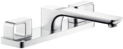 Hansgrohe Fertigmontageset Axor Urquiola 11436000 Für 3-Loch-Wannenarmatur, Mit Platte, Chrom