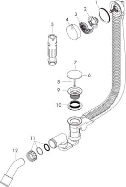 Hansgrohe Flexaplus S Komplettset 58316000 Mit Ab-/Überlaufgarnitur, Für Normalwanne, Chrom -VIEGA Verkäufe hansgrohe Flexaplus S Komplettset 58316000 mit Ab Ueberlaufgarnitur fuer Normalwanne chrom 2