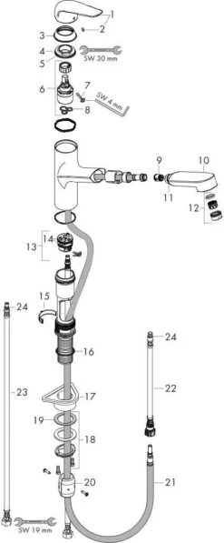 Hansgrohe Focus M42 Küchenarmatur 150 71814000 Mit Ausziehauslauf, Chrom, 1 Jet -VIEGA Verkäufe hansgrohe Focus M42 Kuechenarmatur 150 71814000 mit Ausziehauslauf chrom 1 jet 2
