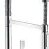 Hansgrohe Küchen Armatur Axor Citterio 39840800 Semi-Pro, Schwenkbarer Auslauf, Edelstahl-Optik
