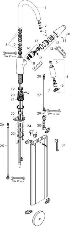 Hansgrohe Küchenarmatur 71820000 Mit Ausziehbrause, Schwenkbereich 360°, Chrom -VIEGA Verkäufe hansgrohe Kuechenarmatur 71820000 mit Ausziehbrause Schwenkbereich 360° chrom 2