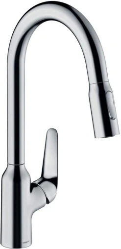Hansgrohe Küchenarmatur 71820000 Mit Ausziehbrause, Schwenkbereich 360°, Chrom