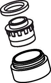 Hansgrohe Luftsprudler Axor Uno Piccolo 97356000 Wannenmischer Aufputz M 24x1-B Chrom