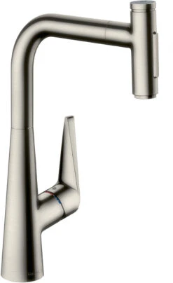 Hansgrohe Metris Select Küchenarmatur 73867800 Mit Ausziehbrause, 2jet, SBox, Edelstahl-optik