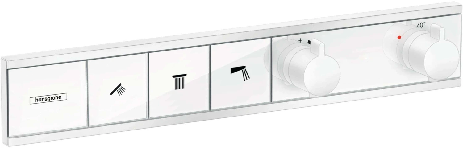 Hansgrohe RainSelect Fertigmontageset 15381700 UP-Thermostat, 3 Verbraucher, Mattweiß 1 Hansgrohe RainSelect Fertigmontageset 15381700 UP-Thermostat, 3 Verbraucher, Mattweiß
