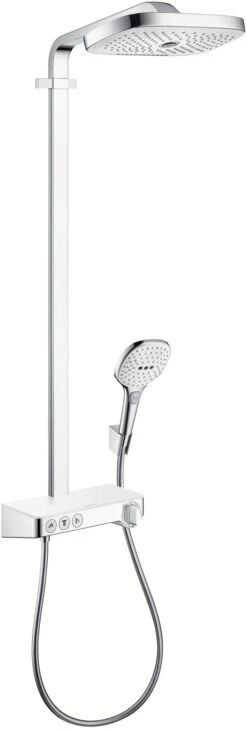 Hansgrohe Raindance Select E 300 3jet Showerpipe 27127400, Weiß/chrom, Mit ShowerTablet