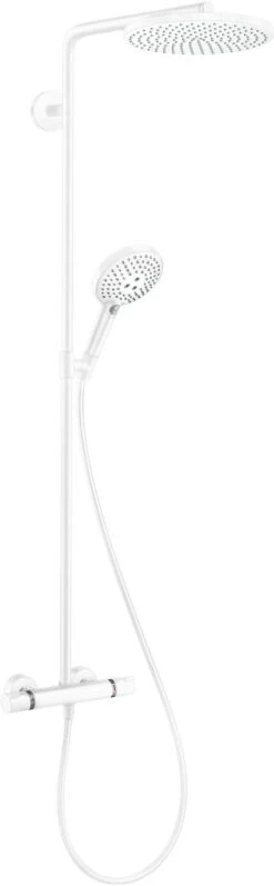 Hansgrohe Raindance Select S 240 1 Strahlart PowderRain Mit Thermostat, 27633700, Mattweiß