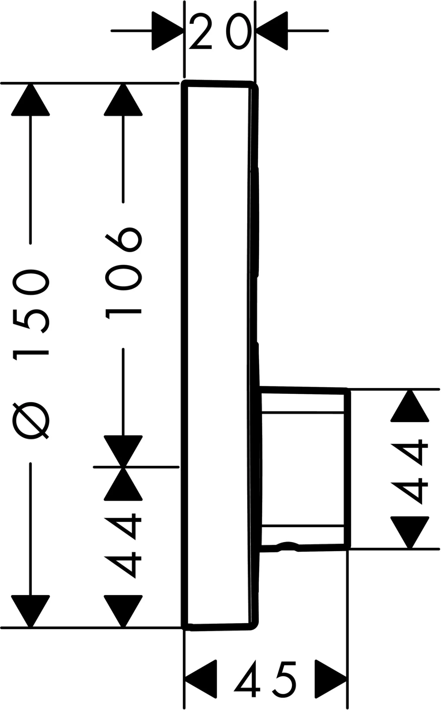 Hansgrohe ShowerSelect S Mischer 15747000 Unterputz Armatur, Für 1 Verbraucher, Chrom 2 Hansgrohe ShowerSelect S Mischer 15747000 Unterputz Armatur, Für 1 Verbraucher, Chrom – Bild 2