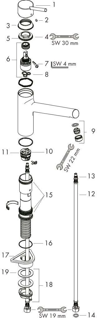 Hansgrohe Talis S 170 Küchenarmatur 32851000 Schwenkbarer Auslauf, Chrom 3 Hansgrohe Talis S 170 Küchenarmatur 32851000 Schwenkbarer Auslauf, Chrom – Bild 3