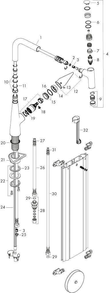 Hansgrohe Talis Select S M5115-H300 Küchenarmatur 73853800, Edelstahl-Optik, Ausziehauslauf, SBox 3 Hansgrohe Talis Select S M5115-H300 Küchenarmatur 73853800, Edelstahl-Optik, Ausziehauslauf, SBox – Bild 3