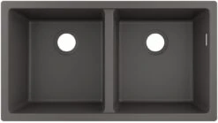Hansgrohe Unterbauspüle 43434290 820 X 450 Mm, 2 Hauptbecken, Steingrau